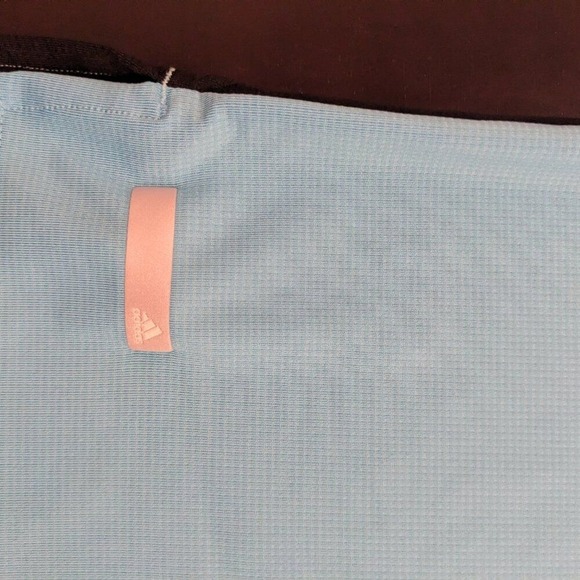 Adidas Puremotion CoolMax Mens Golf Polo Shirt Blue Black XL RN88387 - Picture 2 of 5